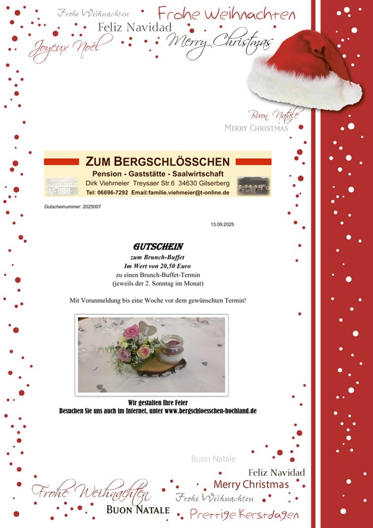 Unsere Geschenkidee für alle möglichen Anlässe – Ein Gutschein zum Brunch